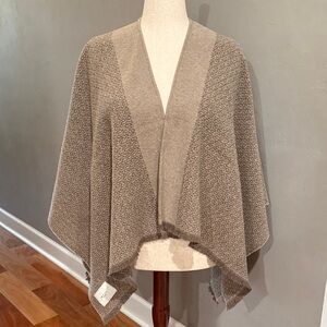 NWT rag & bone Taupe Women's Joni Reversible Poncho